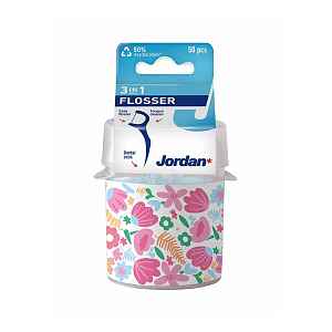 Jordan Flosser 3in1 zubní nit s držákem 50 ks