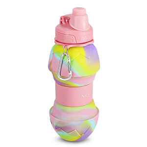 Nils Skládací silikonová láhev NC4102 700ml růžová