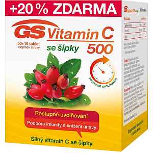 GS Vitamín C 500 se šípky tablety 50+10 2016