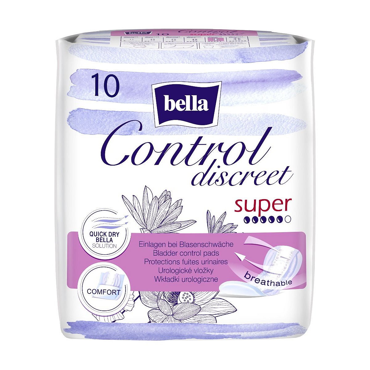 Bella Control Discreet super urologické vložky 10 ks