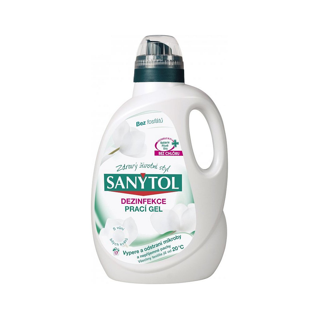 Sanytol dezinfekční prací gel, 17 praní 1,65 l