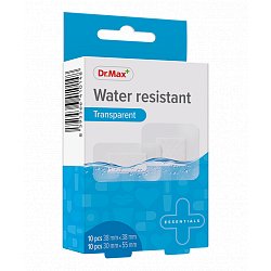 Dr.Max Water resistant Transparent 2 velikosti náplast 20 ks