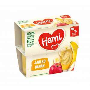 Hami 100% ov. jablko a banán 4x100g 4M
