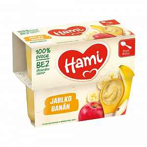 Hami 100% ov. jablko a banán 4x100g 4M