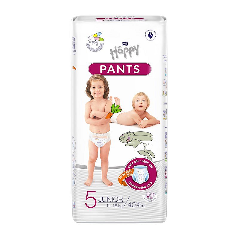 BELLA HAPPY Pants Junior dětské plenkové kalhotky (11-18 kg) 40 ks