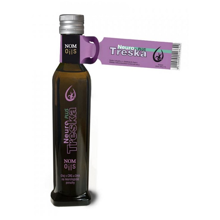 Neurotreska Plus Olej z tresčích a žraločích jater, tuňáka s 10 % CBD a 5 % CBG 240ml