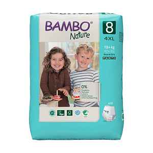 Bambo Nature Pants 8 19+ kg dětské natahovací plenkové kalhotky 16 ks