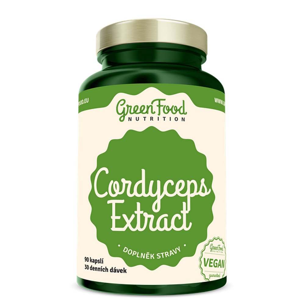 GREENFOOD NUTRITION Cordyceps Extract 90 kapslí
