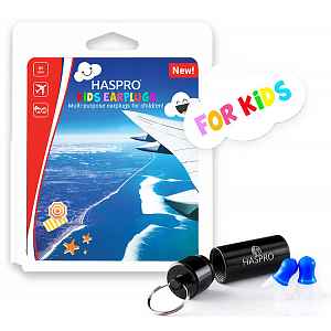 HASPRO Travel - Airplane špunty do uší na cestování pro děti, 1 pár / 2ks