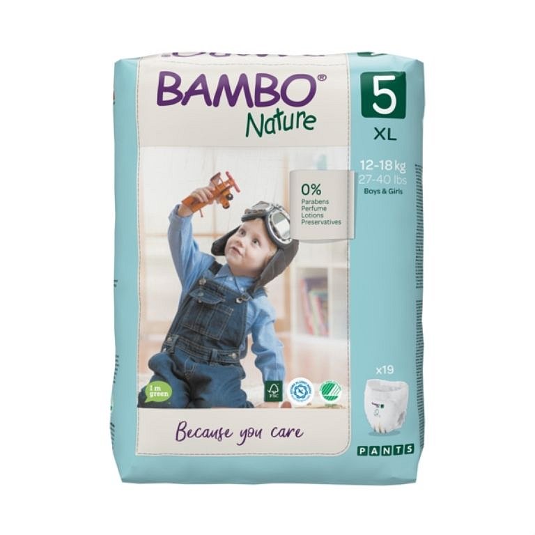 Bambo Nature Pants 5 XL 12-18 kg tréninkové kalhotky 19 ks