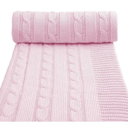 Dětská pletená deka, růžová