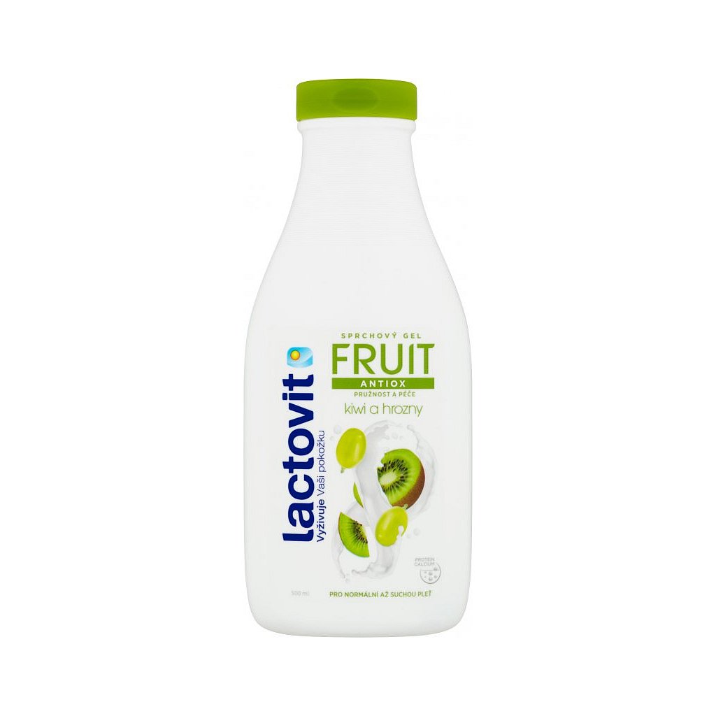 Lactovit FRUIT Kiwi a hrozny antioxidační sprchový gel 500 ml