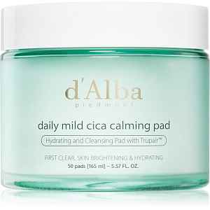 d'Alba Daily Mild Cica Calming Pad zklidňující polštářky pro intenzivní hydrataci pleti 50 ks