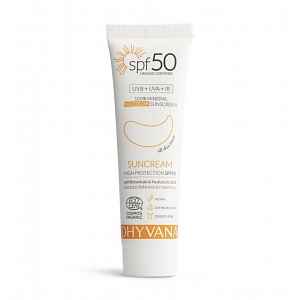 Dhyvana Přírodní minerální opalovací krém na obličej SPF50 50 ml