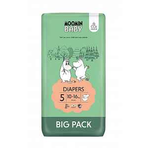 Moomin Baby 5 Maxi 10–16 kg eko pleny 60 ks