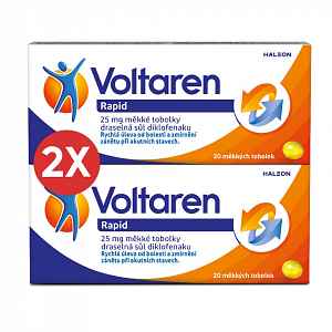 Voltaren Rapid 25 mg měkké tobolky proti bolesti 20ks - balení 2 ks