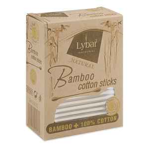 Lybar Vatové Tyčinky Natural Krabička 200ks