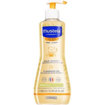 Mustela Bébé Dry Skin čisticí olej pro děti od narození 500 ml