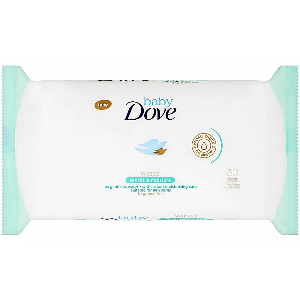 DOVE Baby Sensitive Moisture vlhčené ubrousky 50 ks