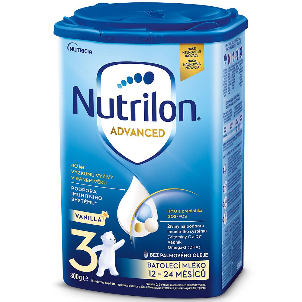 NUTRILON 3 Advanced Vanilla Pokračovací batolecí mléko od 12-24 měsíců 800 g