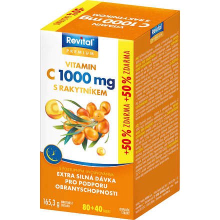 Revital Premium Vitamin C 1000mg +rakytník tbl.120
