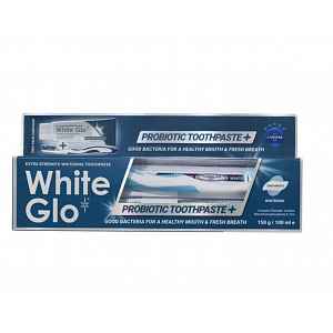 White Glo Probiotic bělicí zubní pasta 100 ml + kartáček