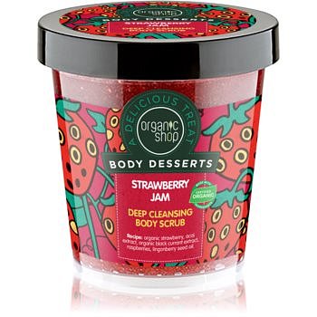 Organic Shop Body Desserts Strawberry Jam hloubkově čisticí peeling na tělo  450 ml