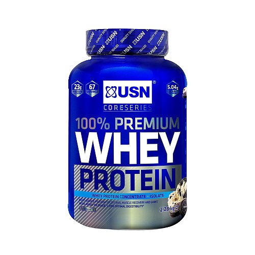 USN 100% Whey Protein Premium smetanová sušenka 2280g