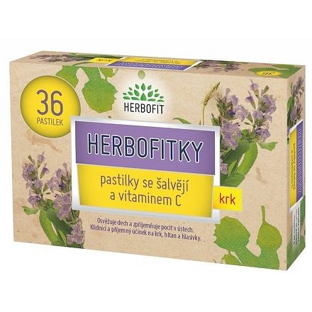 Herbofitky se šalvějí a vitamínem C 36 pastilek