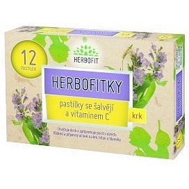 Herbofitky se šalvějí a vitamínem C 12 pastilek