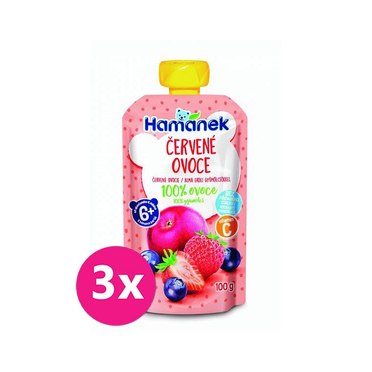 3x HAMÁNEK Červené ovoce 100 g