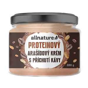 Allnature Arašídový Protein Krém Příchuť Káva 220g