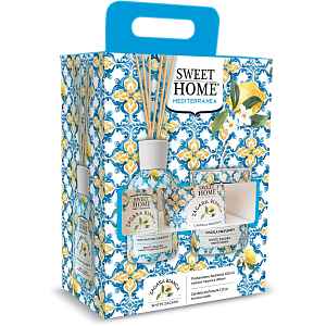 Sweet Home Collection Dárková sada aroma difuzéru se svíčkou White Zagara