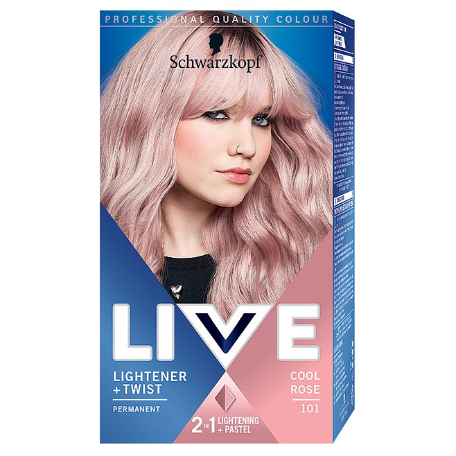 Schwarzkopf Live Lightener & Twist barva na vlasy Cool Rose 101 50 ml