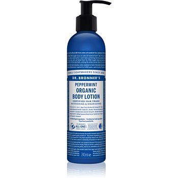 Dr. Bronner’s Peppermint osvěžující tělové mléko s hydratačním účinkem  240 ml