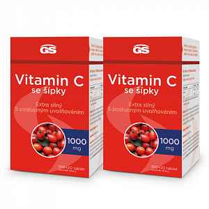 GS Vitamin C 1000mg se šípky tbl.100+20 - balení 2 ks
