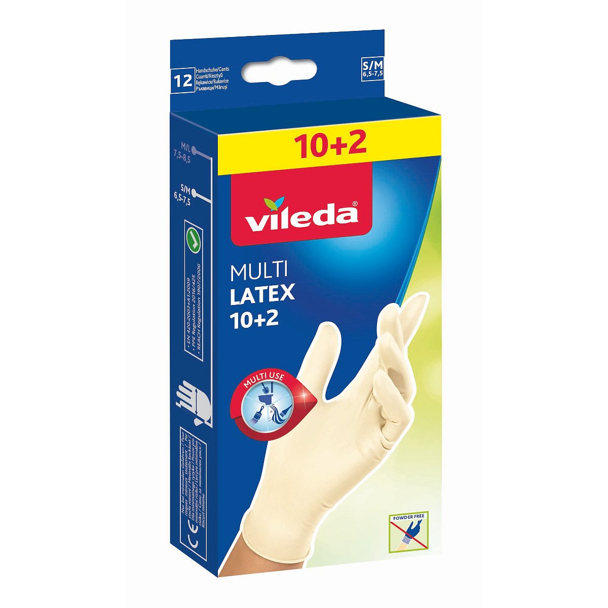 Vileda MultiLatex vel. S/M rukavice 10+2 ks