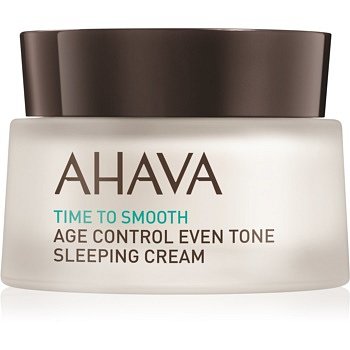 Ahava Time To Smooth rozjasňující noční krém proti prvním známkám stárnutí pleti  50 ml