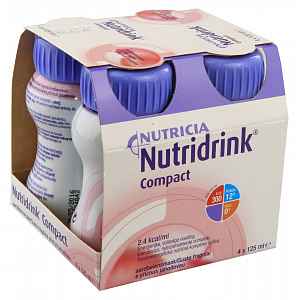 NUTRIDRINK COMPACT S PŘÍCHUTÍ JAHODOVOU 4X125ML Roztok