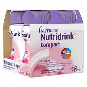 NUTRIDRINK COMPACT S PŘÍCHUTÍ JAHODOVOU 4X125ML Roztok