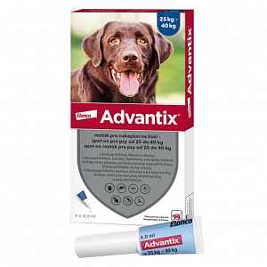 4x Advantix pro psy Spot On 25-40kg