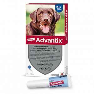 4x Advantix pro psy Spot On 25-40kg