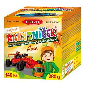 Rakytníček Multivitaminové želatinky s rakytníkem AUTA 140 ks
