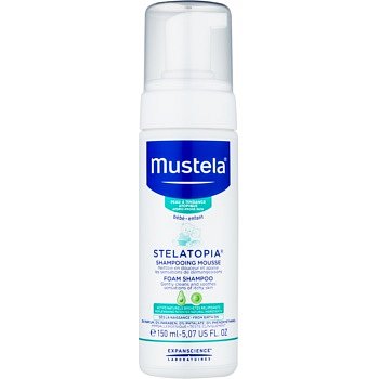 Mustela Bébé Stelatopia pěnový šampon pro děti od narození 150 ml