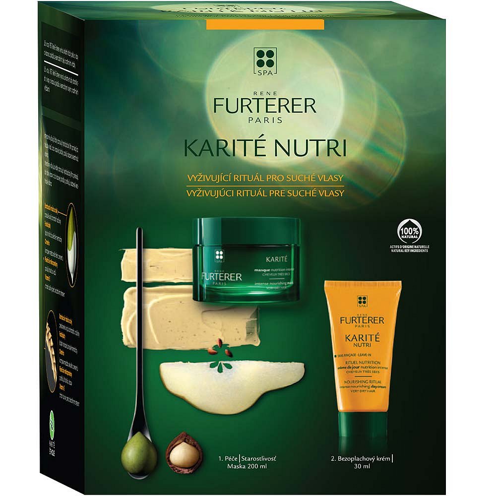 RENÉ FURTERER KARITÉ Vyživující rituál pro suché vlasy 2 ks Dárkové balení