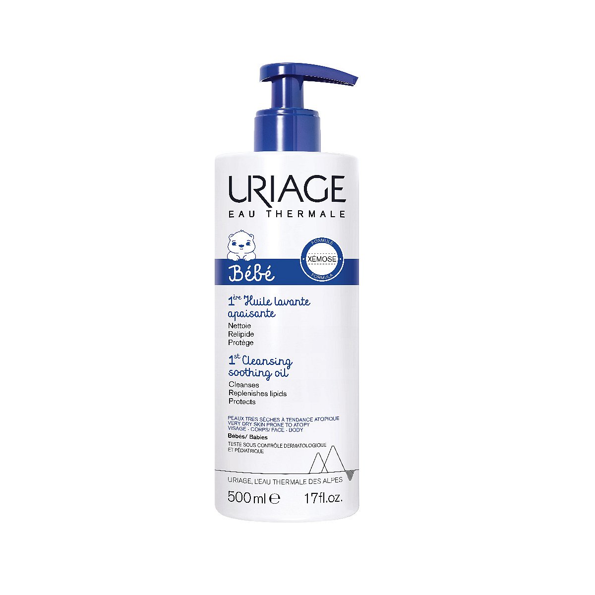 Uriage Bébé Zklidňující čisticí olej 500 ml