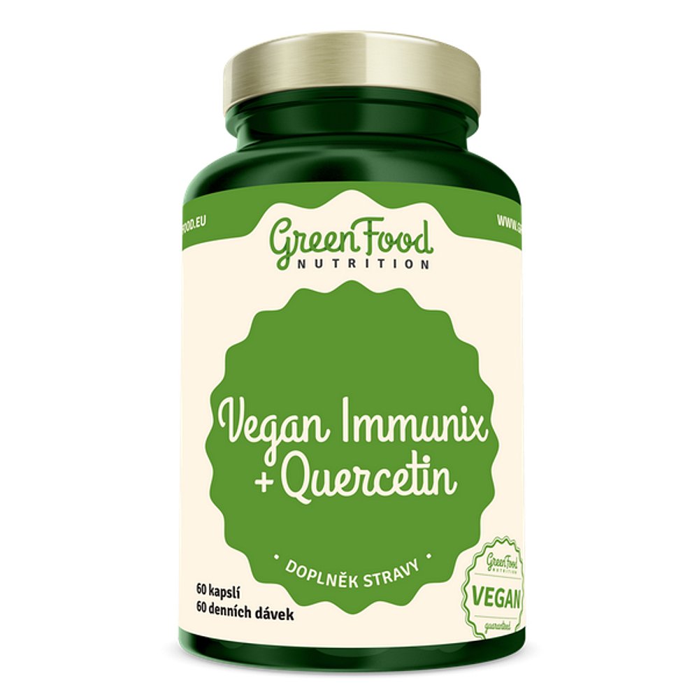 GREENFOOD NUTRITION Vegan immunix + Quercetin 60 kapslí