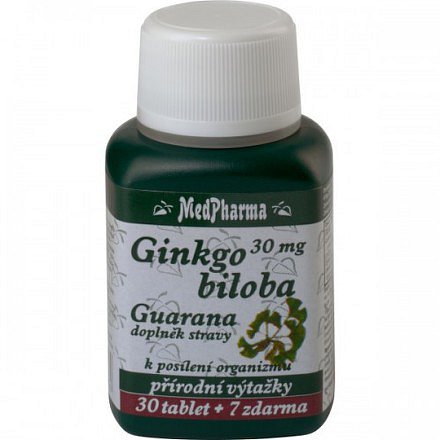 MedPharma Ginkgo biloba+guarana orální tobolky 37