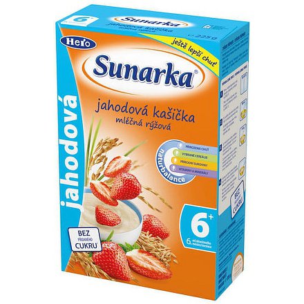 Sunarka jahodová kašička mléčná 225g