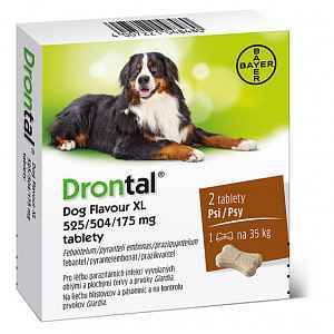 Drontal Plus Flavour pro psy 35kg 2 tablety